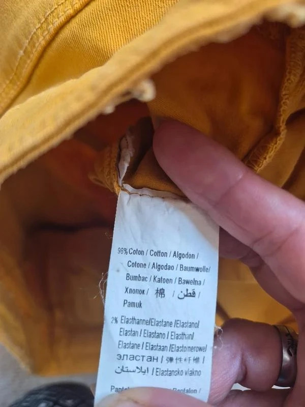 Kiabi Jean Skinny Amarelo Mostarda Tamanho 36 – photo 10